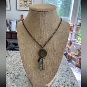 Authentic vintage key pendant necklace